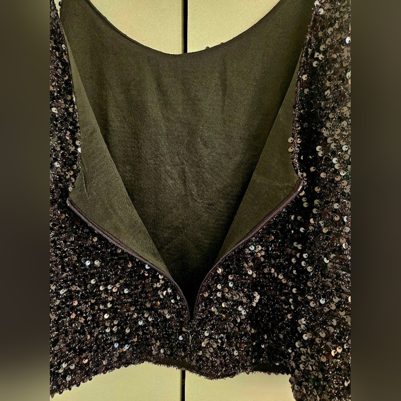 Sequin Crop Top Plus Size Women 4XL - Picture 3 of 3